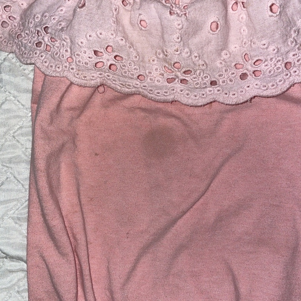 Girls Pink Ruffle Top - Picture 2 of 5